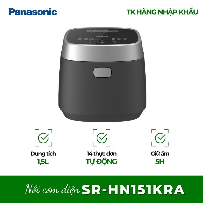 Nồi Cơm Cao Tần Panasonic SR-HN151KRA – 1.5L, Nấu Nhanh, Giữ Ấm Hiệu Quả