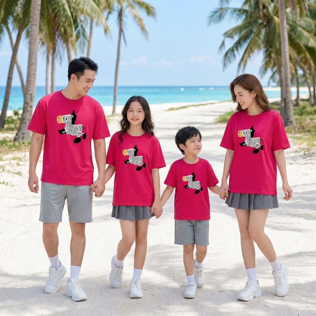 Áo gia đình hình ngựa vằn thời trang trẻ em BEESHOP H26040