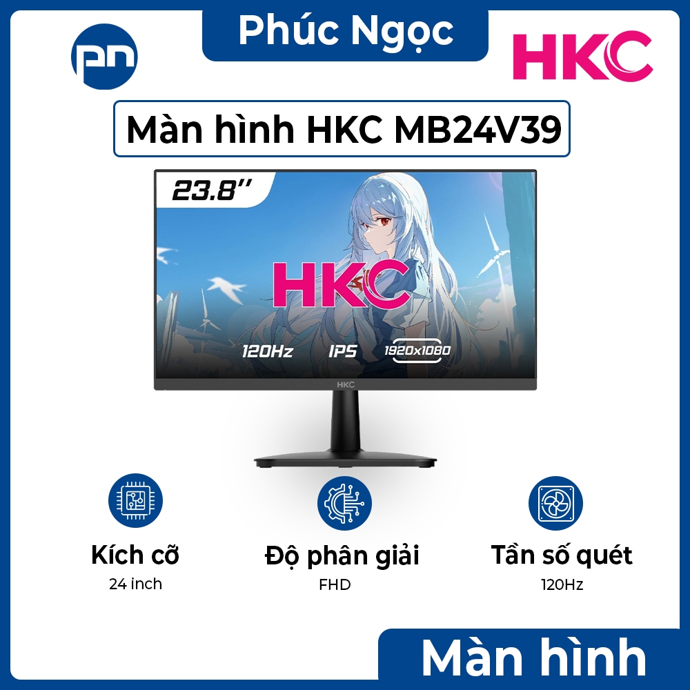 Màn hình HKC MB24V39 120Hz, màn hình máy tính full HD chính hãng 24 inch - Phúc Ngọc Computer