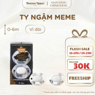 Ty ngậm cho bé Tommee Tippee MeMe 0-6 tháng - Trắng