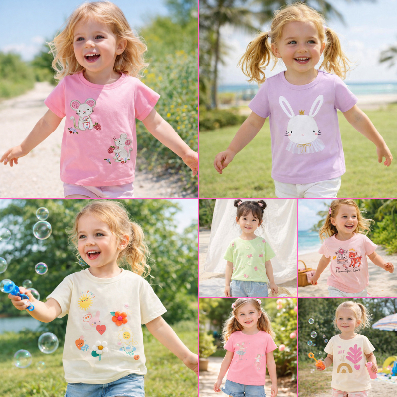 Áo Thun Hè Little Maven, Malwee Nhiều Mẫu cho Bé Gái 2-7 Tuổi Mẫu Mới JG11 - Jumping Beans Official 