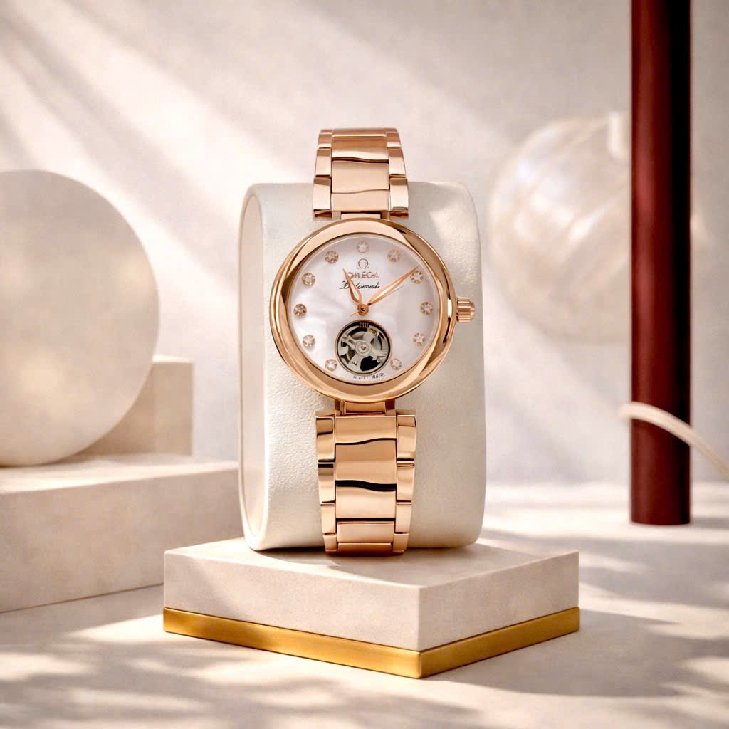 Đồng hồ nữ đeo tay máy cơ japan 0mega size 34mm fullbox cao cấp chống nước , vỏ thép