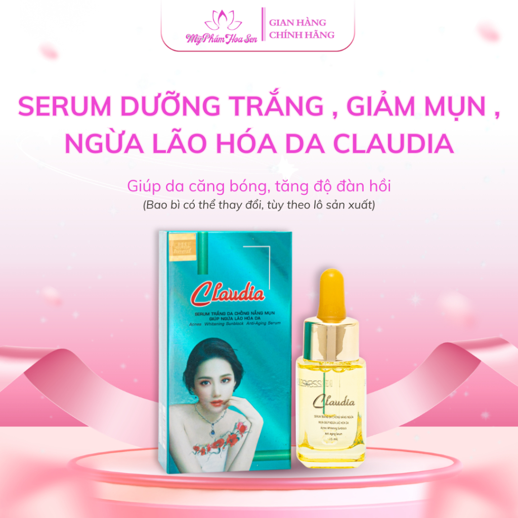 Serum Dưỡng trắng, Ngừa mụn, Ngừa lão hóa da Claudia