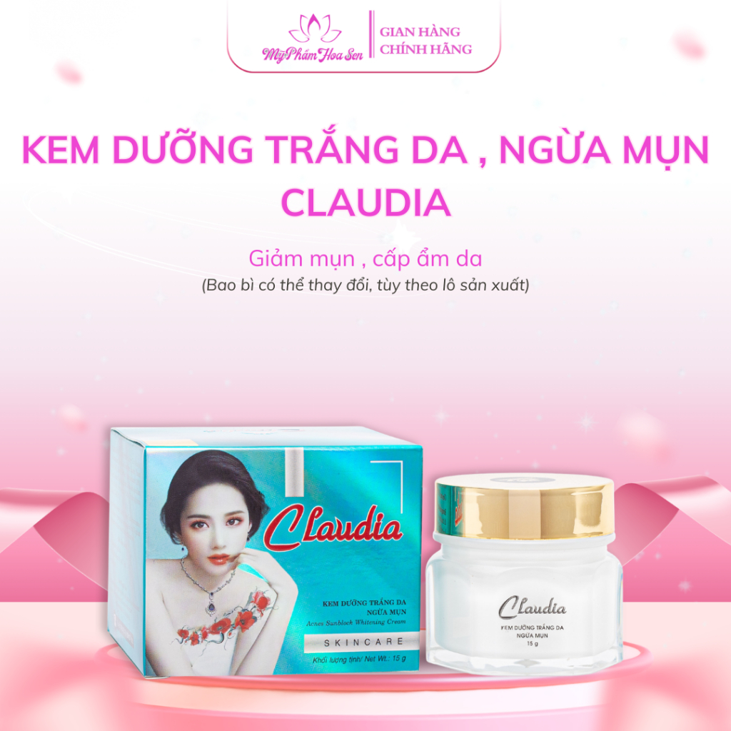 Kem dưỡng sáng da, Chống nắng, giảm mụn Claudia