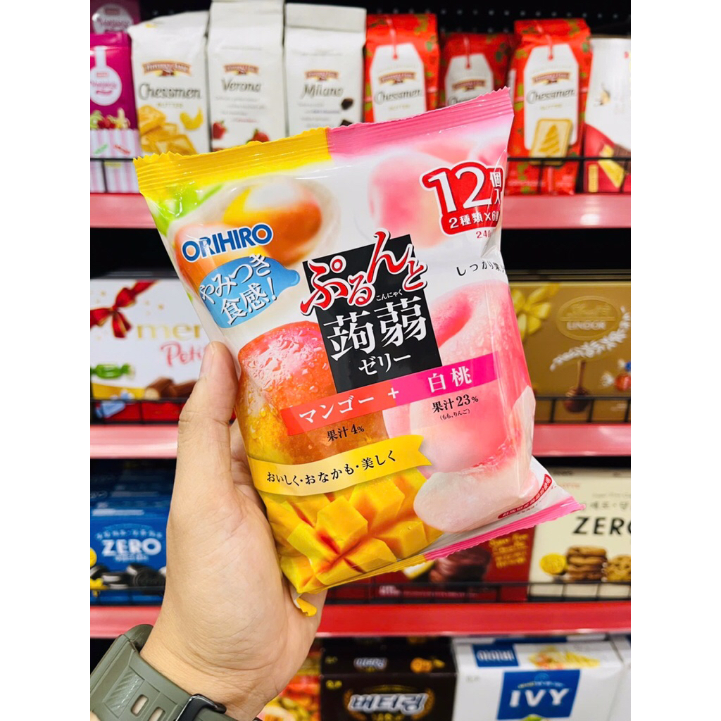 Thạch Trái Cây Orihiro Vị Xoài & Đào