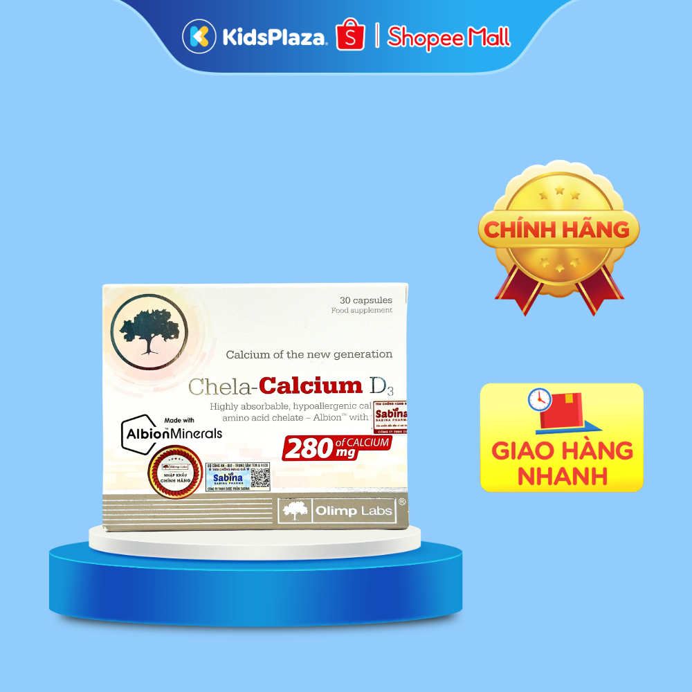 Viên uống bổ sung canxi hữu cơ/ sắt hữu cơ Chela-Calcium hộp 30 viên