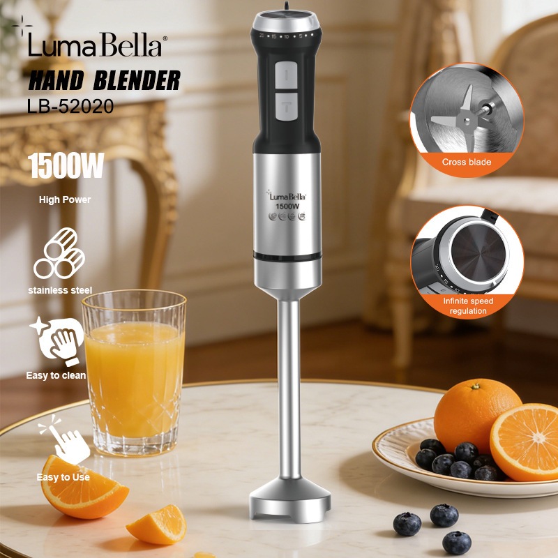 Máy xay cầm tay đa năng SOKANY SK-02020, công suất 1500W, lưỡi dao sắc bén