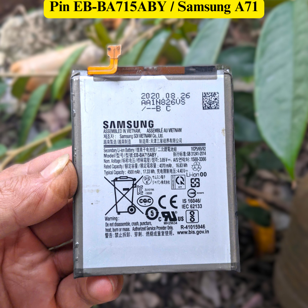 Pin Samsung Galaxy A71 / EB-BA715ABY zin cũ tháo máy,hoạt động tốt.