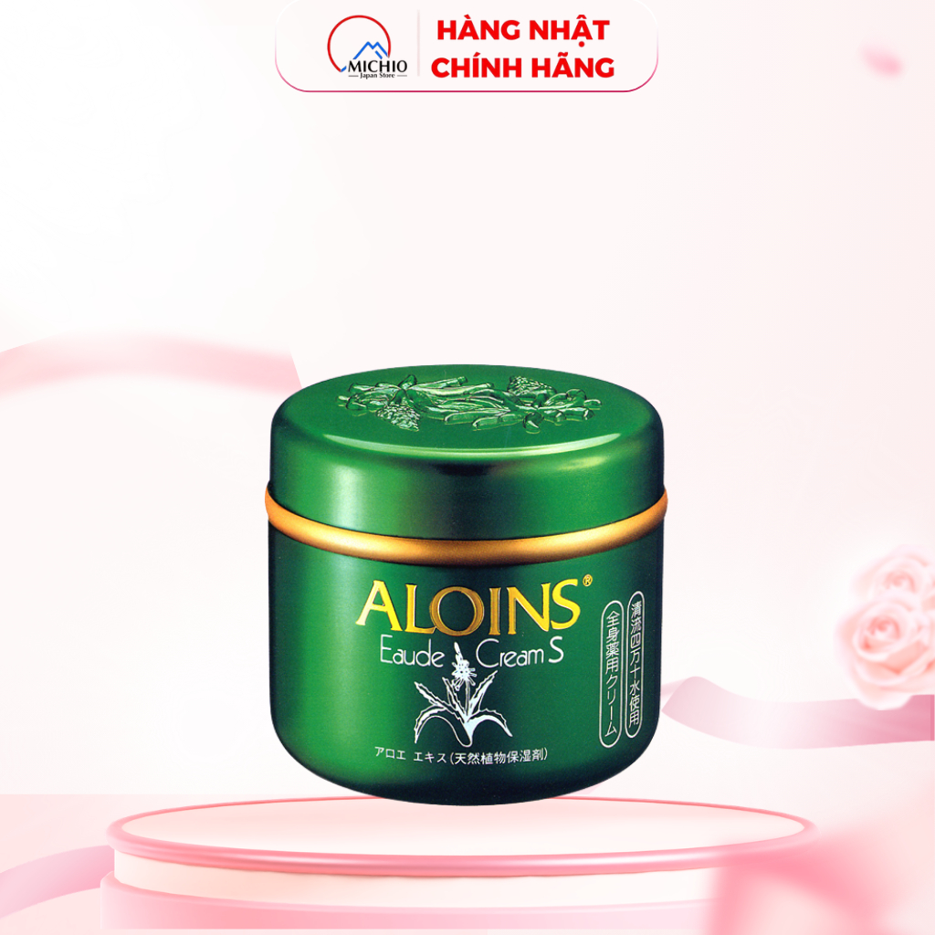 Kem lô hội Nhật Bản Aloins Eaude Cream S 185g, gel lô hội dưỡng ẩm toàn thân