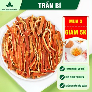 Trần bì khô 100g, vỏ cam, quýt sấy thơm, thái lát mỏng, dùng pha trà, nấu siro, hỗ trợ giảm ho