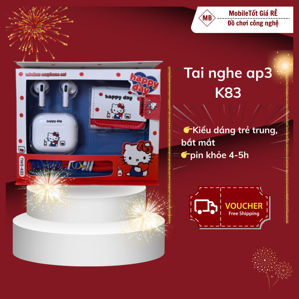 Tai nghe ap3 K83-pin trâu dùng 4-5 tiếng