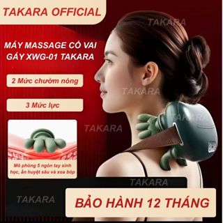 Máy Massage Cổ Vai Gáy Takara XWG-01, Đai Mát Xa Toàn Thân Giảm Đau Thư Giãn Cơ Có Chườm Nóng