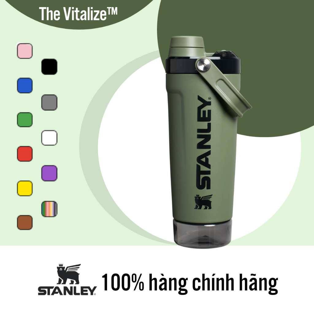 [ Hàng chính hãng ] Stanley The Vitalize Shaker Water Bottle – BPA Free Stainless Steel Sports Bottl