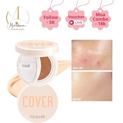 Phấn nước BB Cushion FOCALLURE lì tự nhiên chiết xuất thực vật nuôi dưỡng làn da 12g FA-162