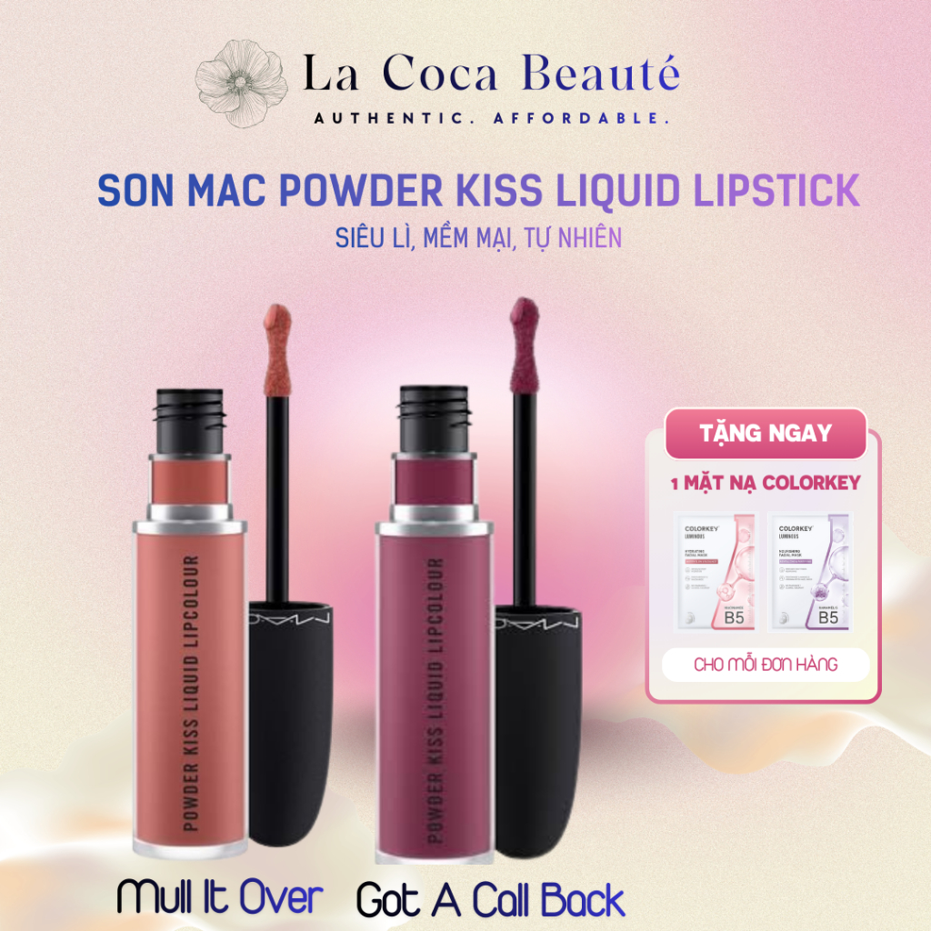 [Date 10/2026] Son Kem Lì MAC Cosmetics Powder Kiss Liquid Lipcolour | Son Kem MAC Lì Mịn, Hiệu Ứng 