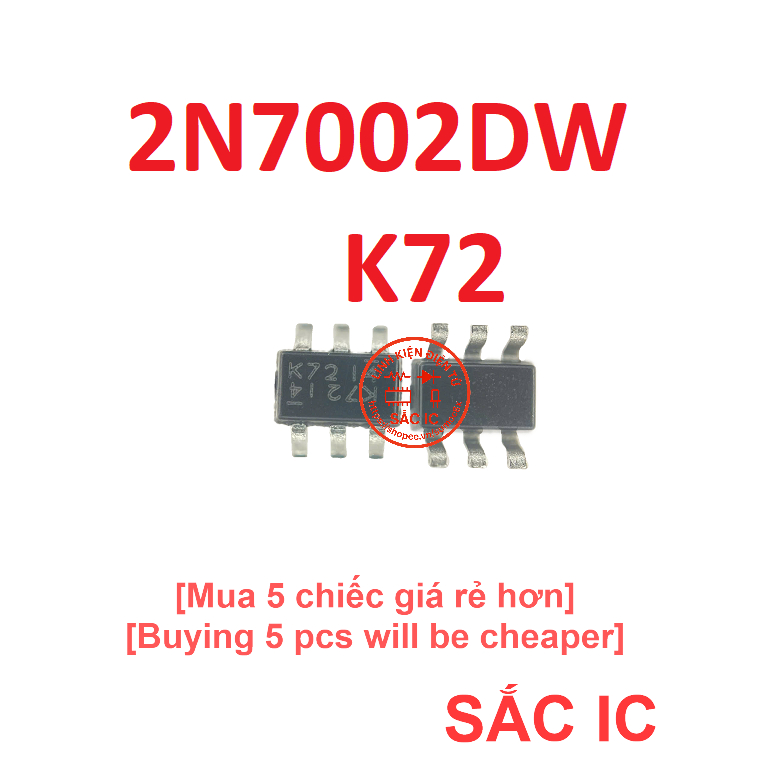 2N7002DW Mofet kép mã K72 - Chất lượng tốt - Mới nguyên bản - Original NEW
