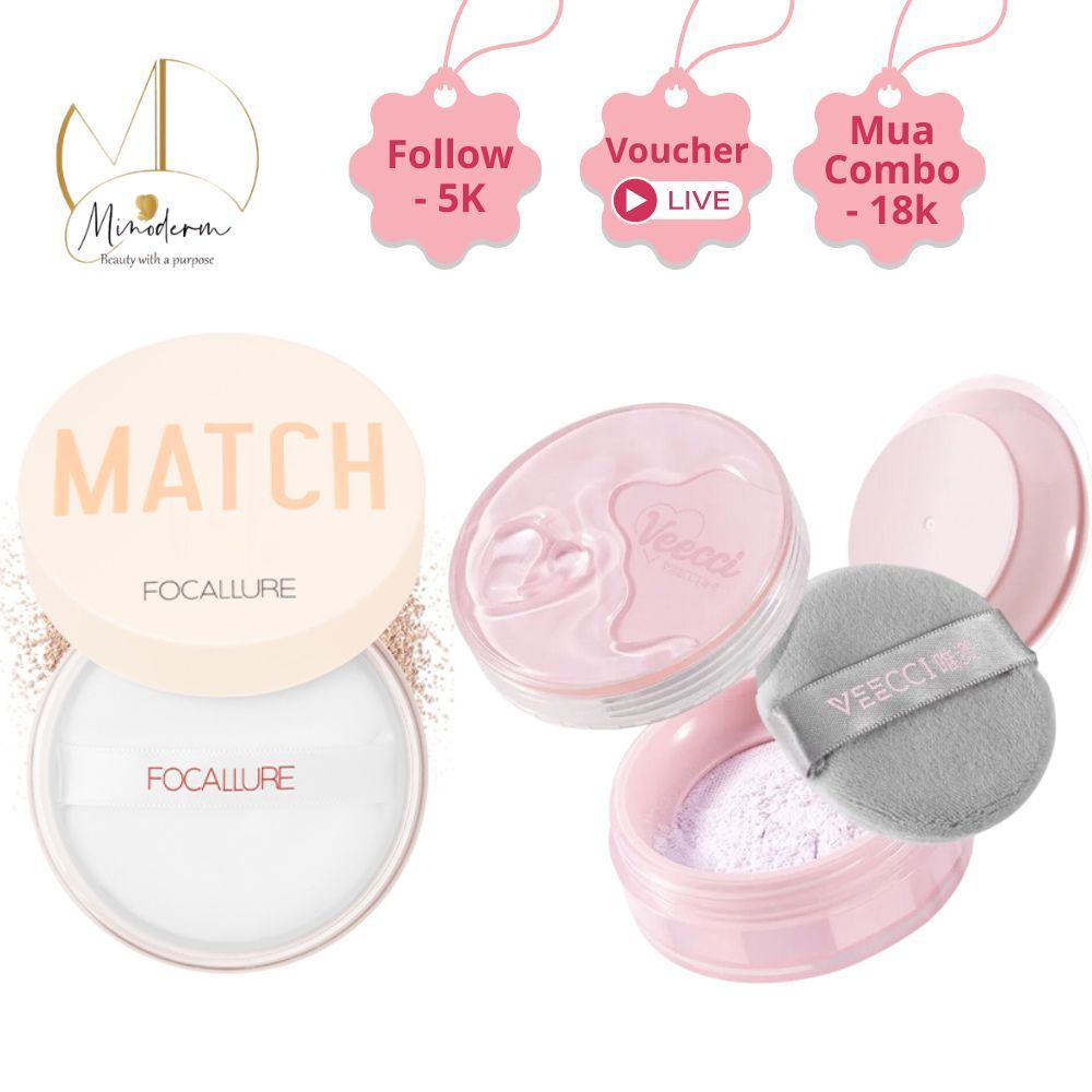 Phấn phủ lì FOCALLURE dạng bột kiểm soát dầu lâu trôi 15g FA-154