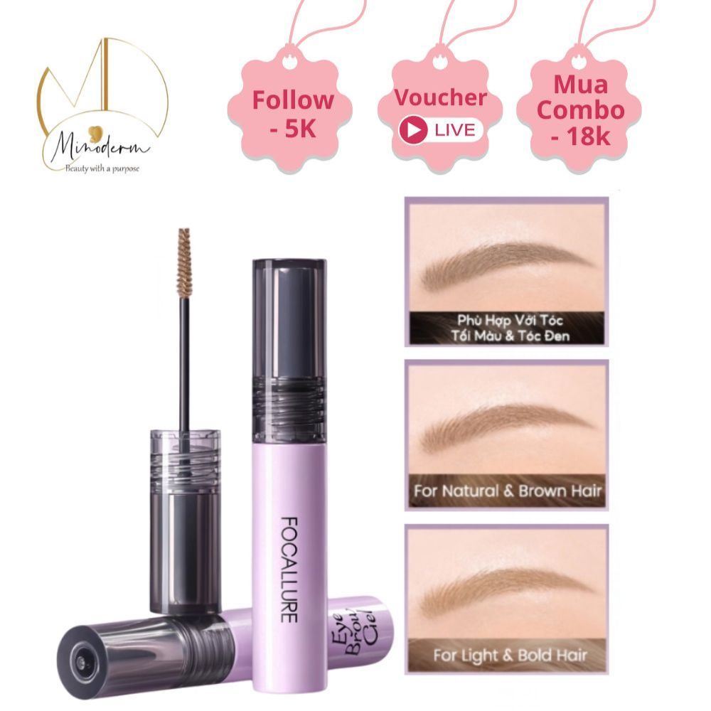 Mascara FOCALLURE Chải Lông Mày Lâu Trôi Chống Thấm Nước FA-E58