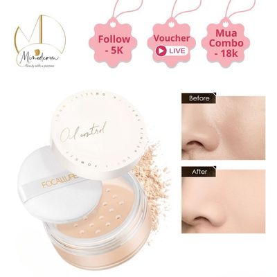 Phấn phủ FOCALLURE dạng bột, kiểm soát dầu, Không vón cục bột mờ 12g FA-201