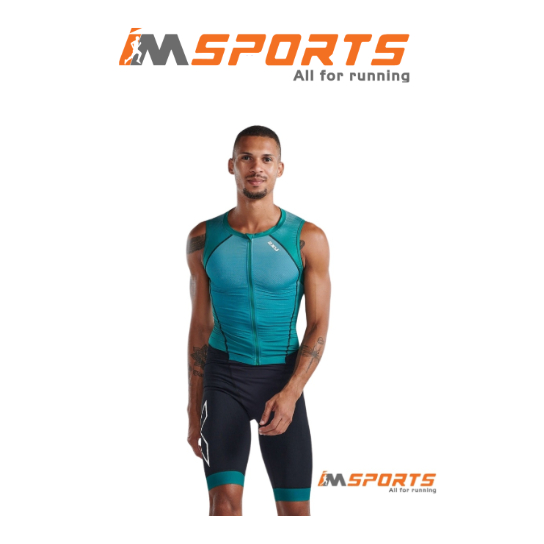 Light Speed | Bộ Quần Áo Ba Môn Nam 2XU Light Speed Front Zip Trisuit - Forest Green/Raft chính hãng