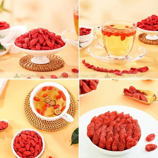 Kỳ tử Ninh Hạ 1kg, trà kỳ tử hữu cơ, hạt to, tròn, màu đỏ đẹp, pha trà, hầm canh, tốt cho sức khỏe