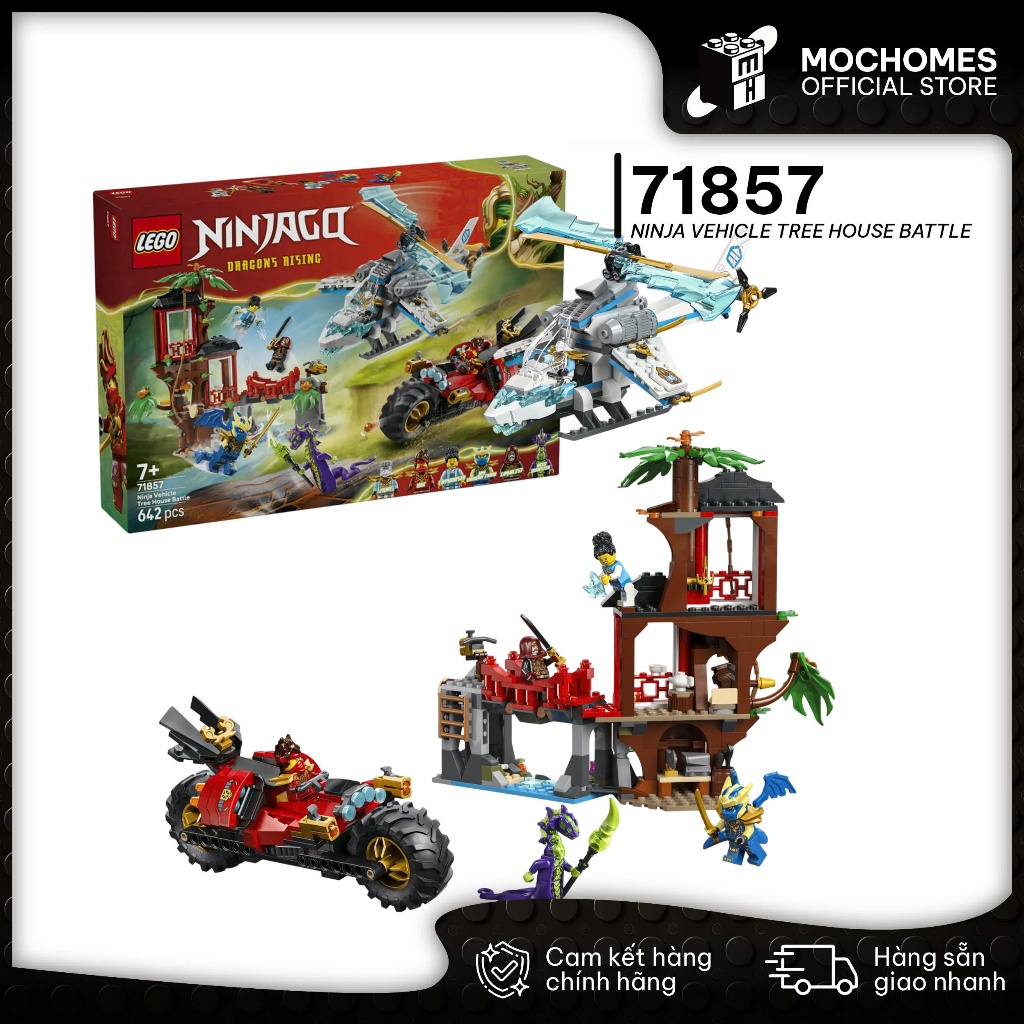 Đồ chơi lắp ráp LEGO NINJAGO 71857 Vehicle Tree House Battle