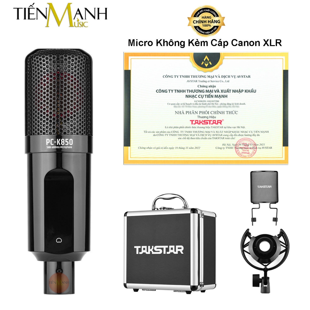 [Chính Hãng] Micro Takstar PC-K850 Mic Thu Âm Livestream Phòng Thu Studio PC K850 Microphone PCK850