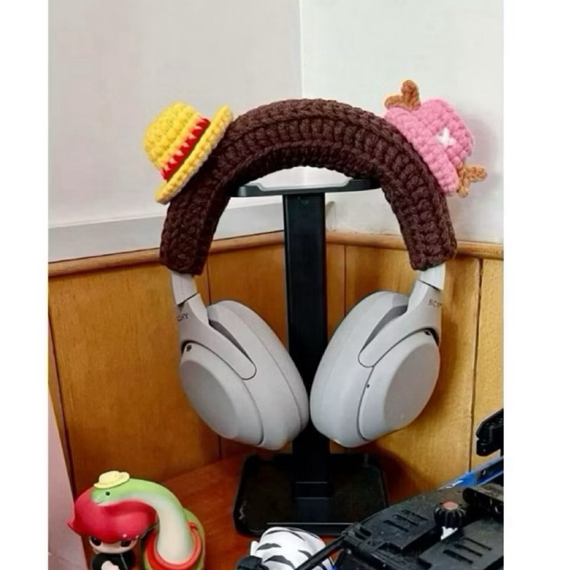 Crochet ears headphone cover 🎧 Dây headband trang trí tai nghe chụp vỏ bọc tai nghe cơ - airpod max 