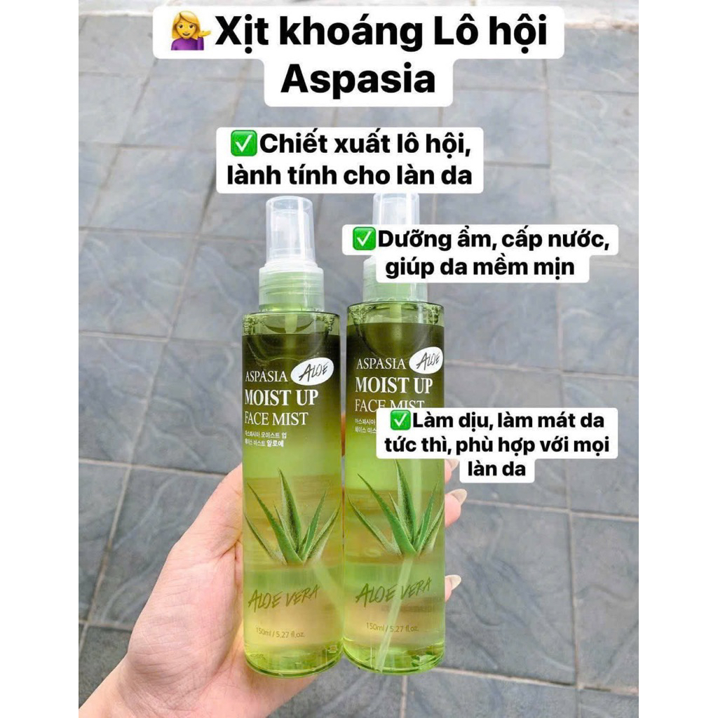 Xịt khoáng Lô Hội Aspasia