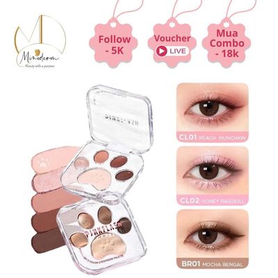 Phấn mắt Pinkflash Meow Paw 5 màu bảng phấn mắt tinh tế bột mềm và mịn