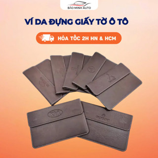 Ví đựng giấy tờ xe Bảo Minh Auto , Bóp da đựng giấy tờ đăng kiểm xe có nhiều ngăn chia cao cấp đủ lô gô các hãng xe