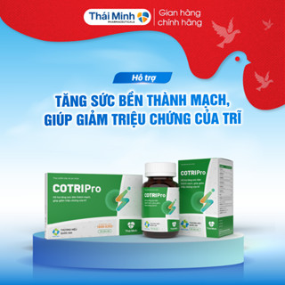 [Che tên] CotriPro Thái Minh Viên & Gel - Dùng khi bị trĩ nội, trĩ ngoại, táo bón và đau rát hậu môn - Hộp 20 & 80 viên