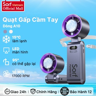 Sorf A10 Quạt Cầm Tay Mini Gập Để Bàn- Chức Năng Đá Lạnh Bảo Hành 1 Năm Đổi 1