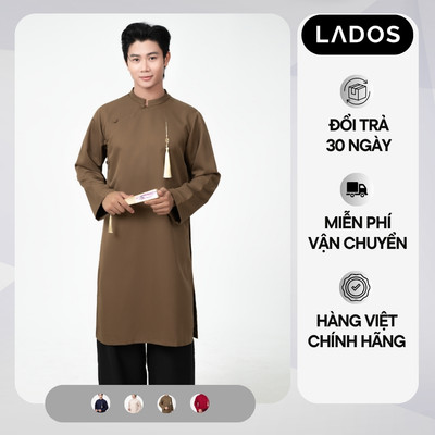 [KHÔNG KÈM QUẦN]Áo Dài Ngũ Thân Cách Tân Nam LADOS-9249 Chất Lụa Hàn Cao Cấp Form Suông Chống Nhăn, Phong Cách Trẻ Trung