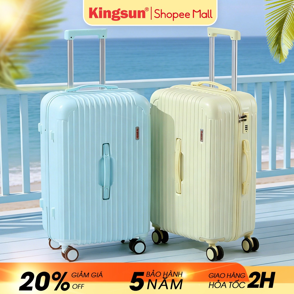 Vali Nhựa Dẻo Khóa Kéo Kingsun A61/219 Vali Kéo Chất Liệu Nhựa bền valy ABS+PC siêu rẻ siêu đẹp thời trang 20/24/28inch