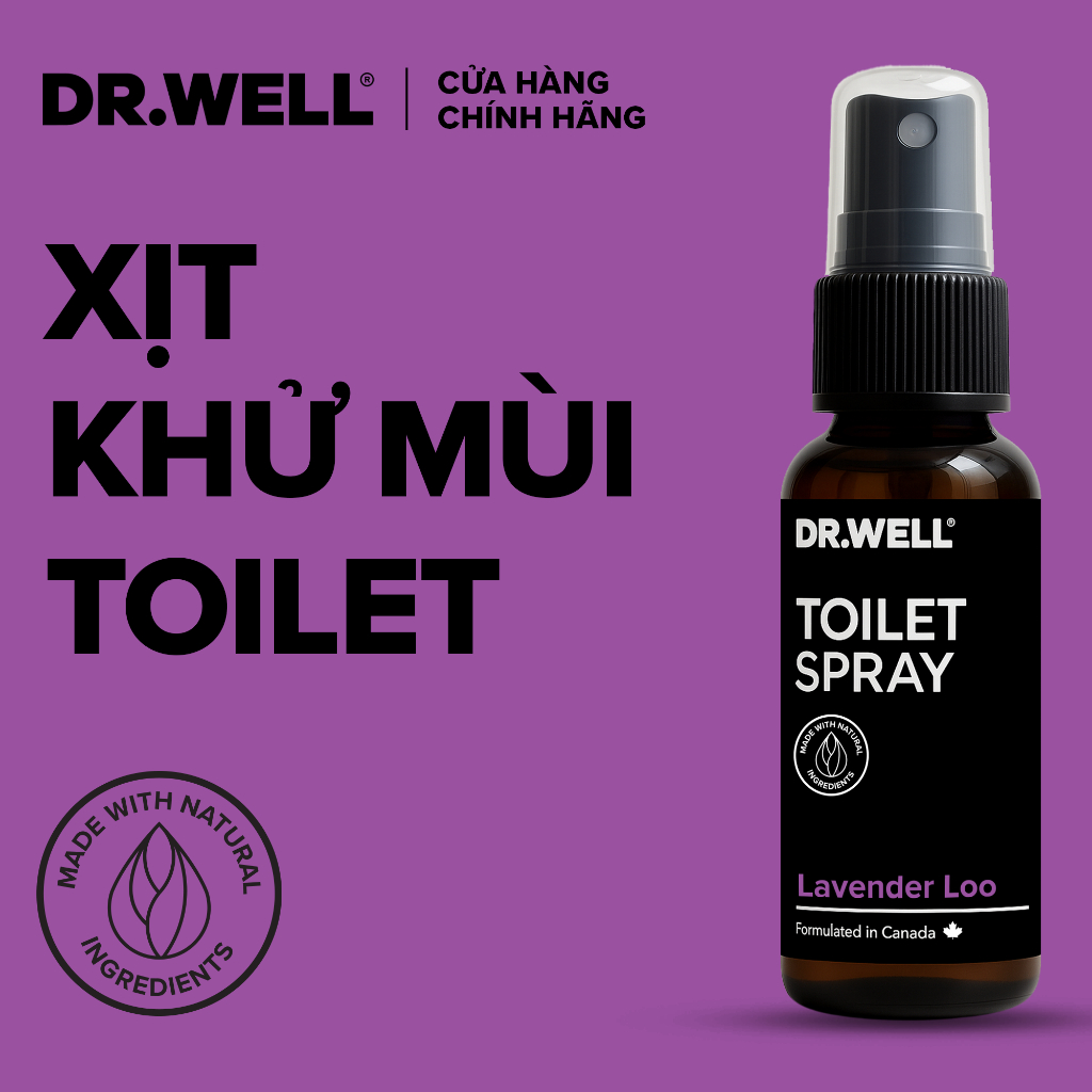 Xịt Khử Mùi Toilet 𝐃𝐑.𝐖𝐄𝐋𝐋- 50ml Xịt Khử Mùi Nhanh Nhà Vệ Sinh, Bồn Cầu Thơm Dịu, Nhỏ Gọn, Tiện Lợi