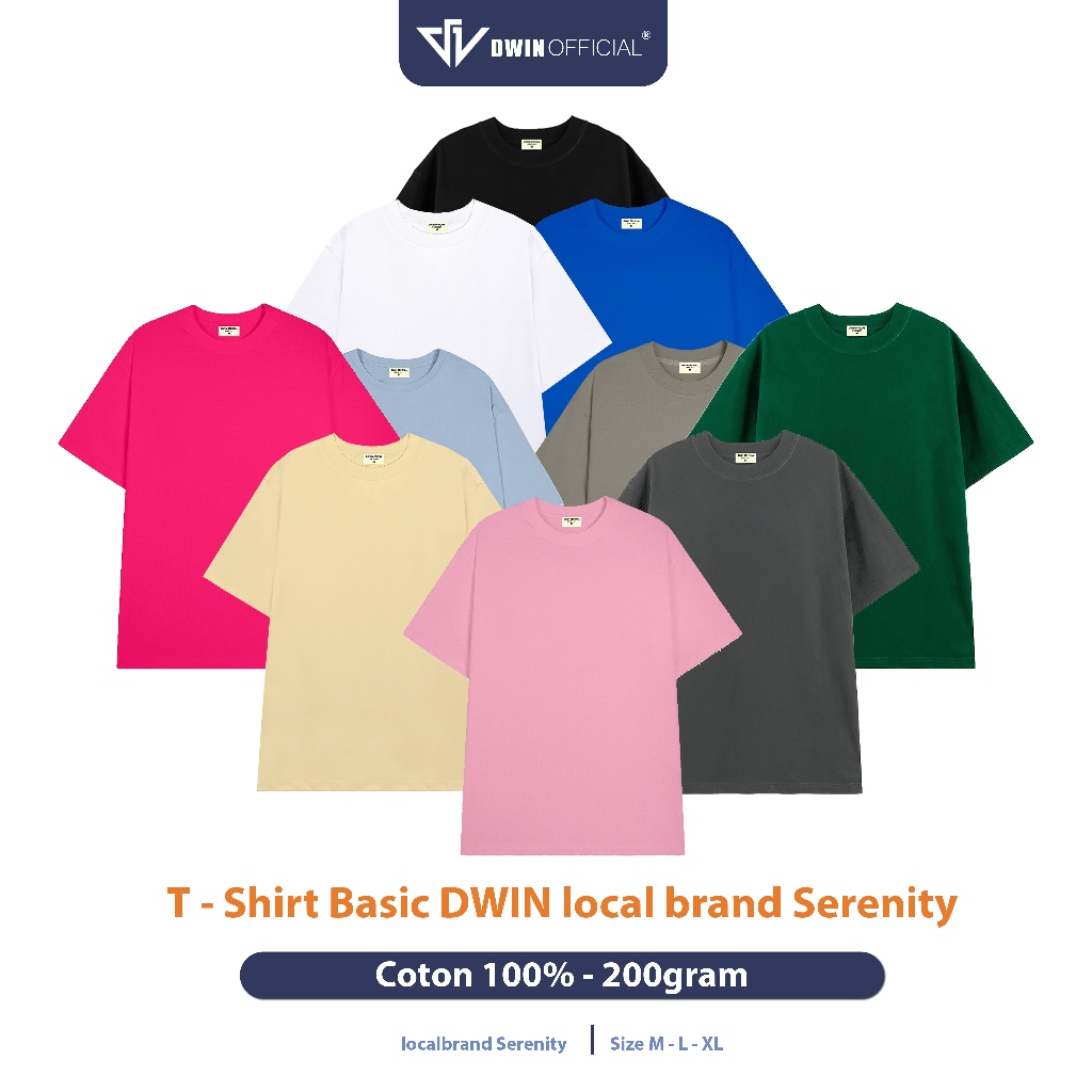 Áo thun trơn nam nữ DWIN basic tee tay lỡ phông cotton unisex oversize form rộng local brand tshirt AT05A