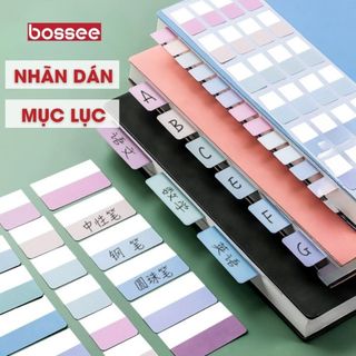 Miếng Dán Đánh Dấu Trang Xiami 3 Size Lớn, Vừa, Nhỏ Tone Màu Đậm/ Nhạt Pastel, Note Đánh Dấu Trang Sách 60/120/240 Miếng