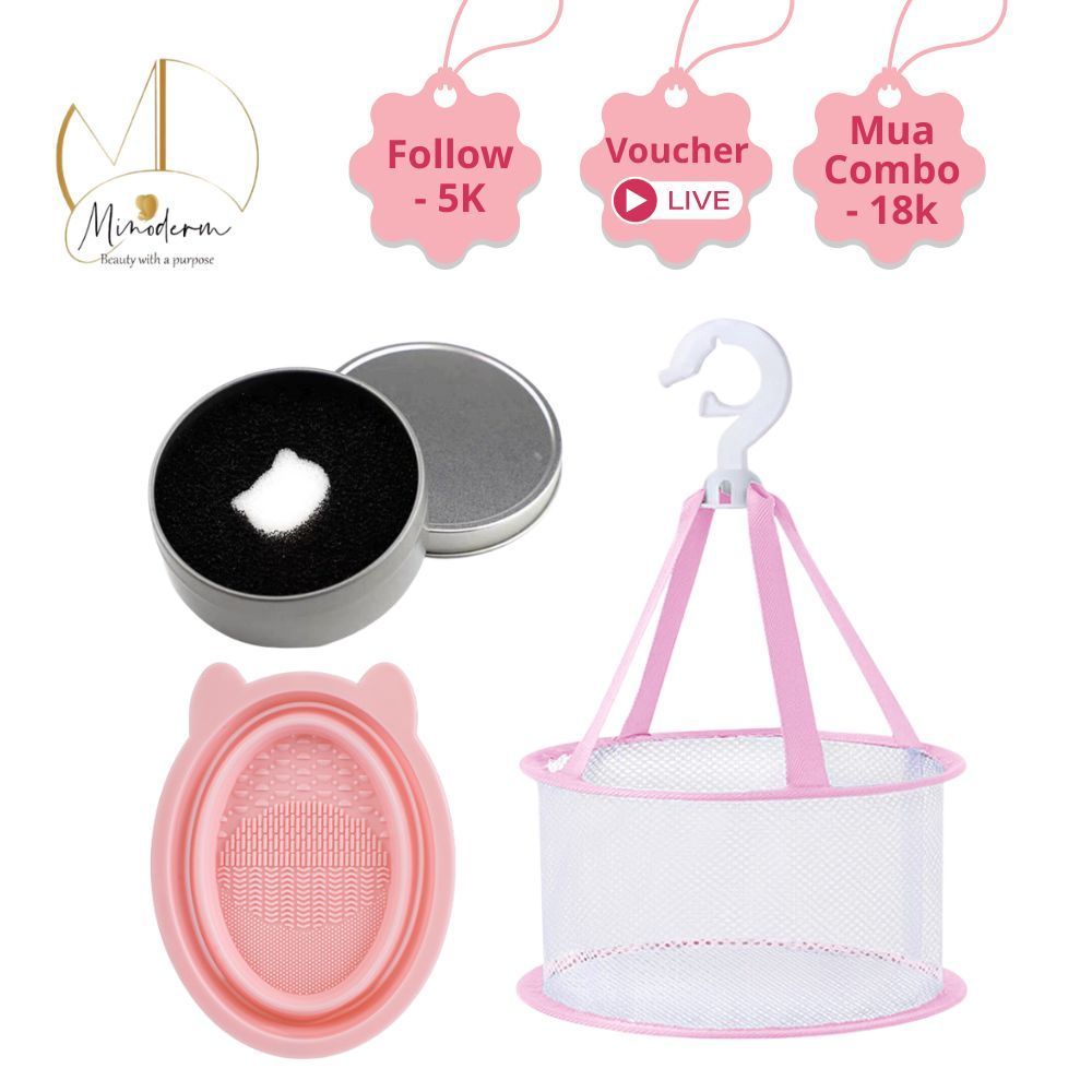Dụng cụ giặt cọ BEABIAI giúp làm sạch cọ giặt khô,ướt