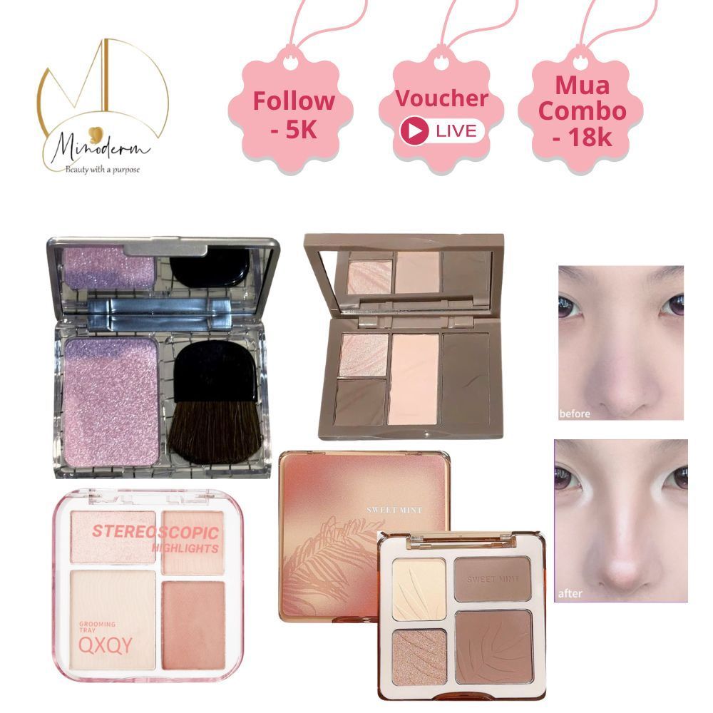 Bảng phấn tạo khối và bắt sáng BEABIAI dễ tán, không lem, nâng tone da, chông thấm nước