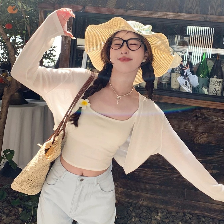 Áo khoác cardigan thun giấy mỏng dài tay nữ tay dơi phong cách basic 24Feb.studio A0006 | BigBuy360 - bigbuy360.vn