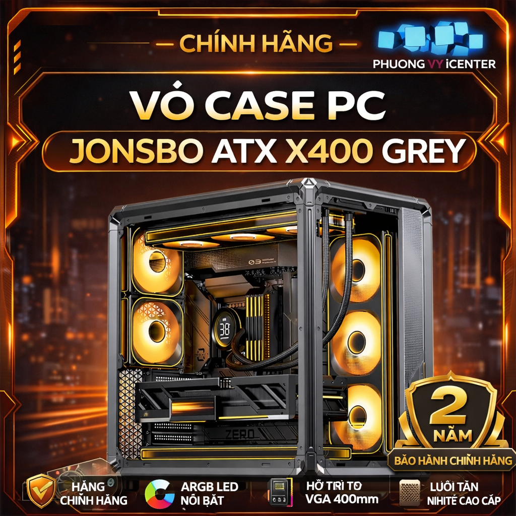 VỎ CASE PC JONSBO ATX X400 GREY