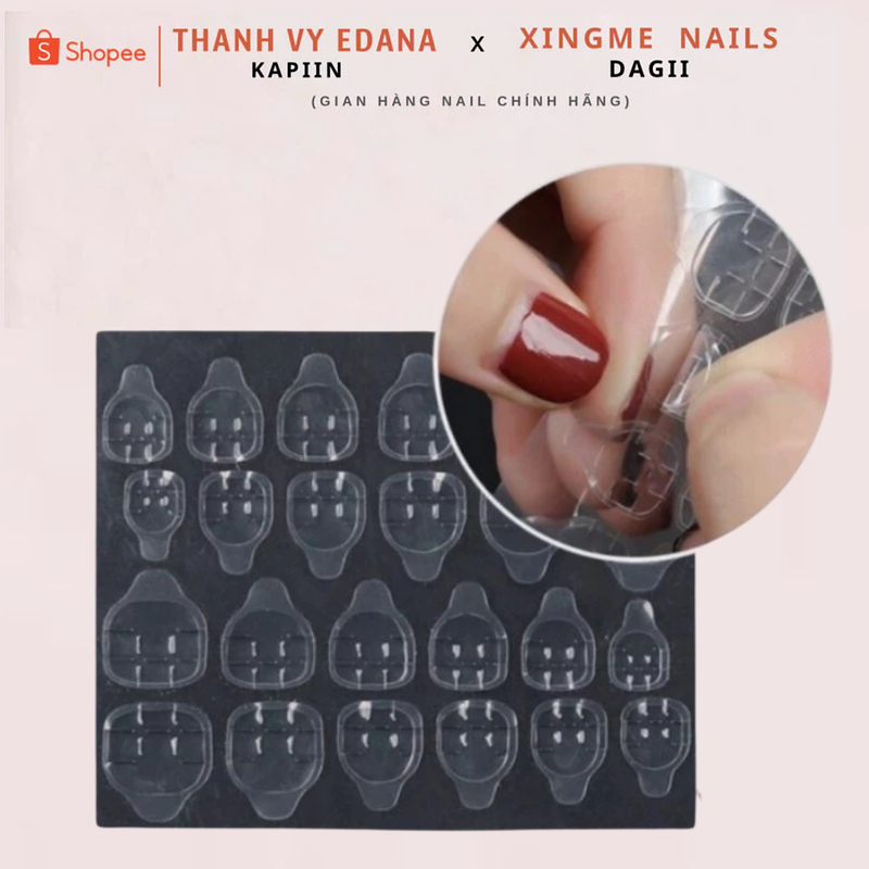 Miếng Dán Silicon, Keo Silicon Dán Móng Giả 24 Miếng combo 10 tấm [Thanh Vy Nail]