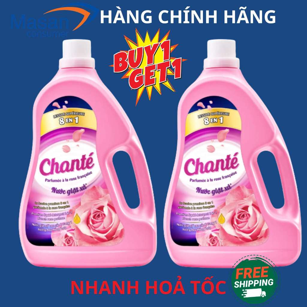 Nước Giặt Xả Chante Hoa Hồng Pháp Ohara 8in1 - Sạch sâu, Thơm Lâu | Mua 1 Tặng 1