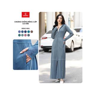Áo Chống Nắng Nữ 𝐂𝐀𝐑𝐃𝐈𝐍𝐀 2 Lớp Dáng Dài Liền Thân Chất Thun Lạnh Nhật Cao Cấp Chống Tia UV 2BC