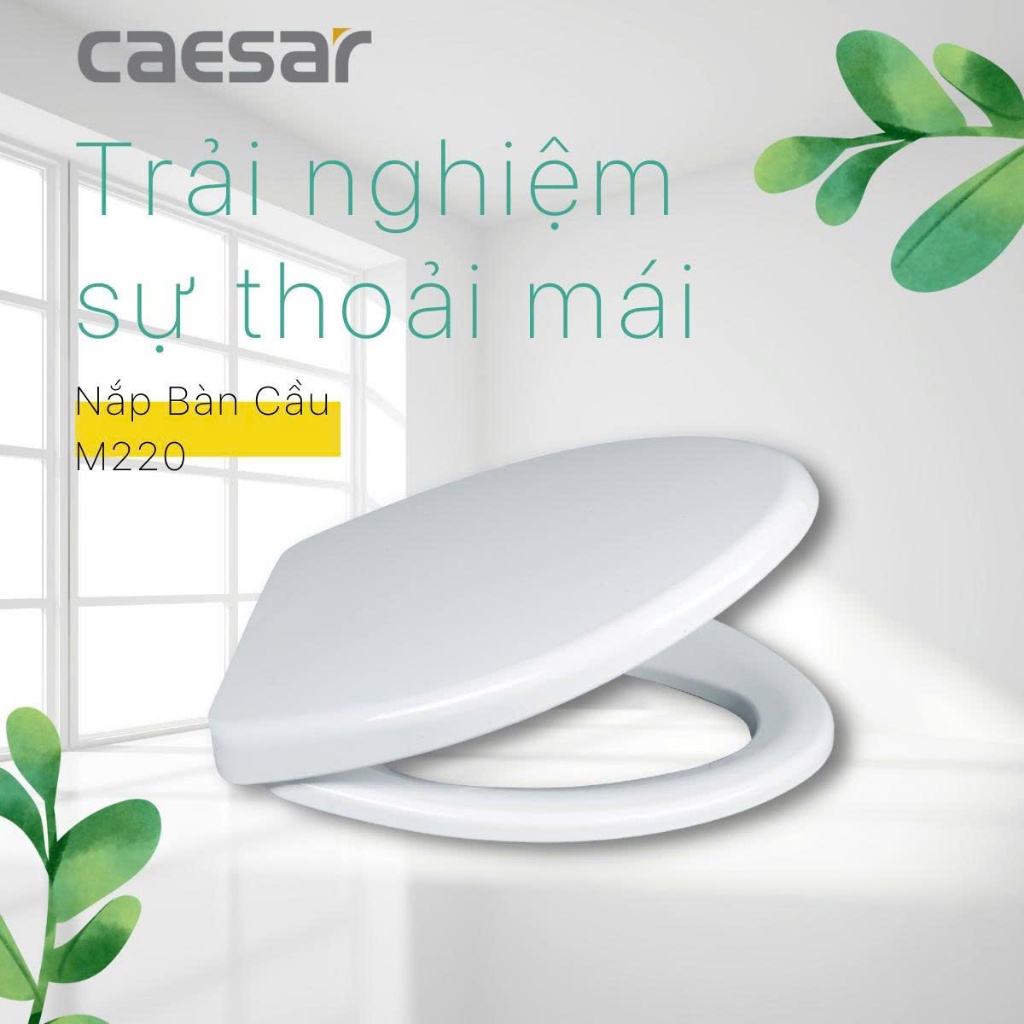 Nắp Bàn Cầu (Đóng Thường) M220 - CAESAR (Hàng Chính Hãng)