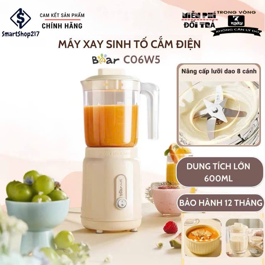 Máy Xay Sinh Tố Mini Bear LLJ-C06W5 , LLJ-C04W1 - Bảo Hành 12 Tháng