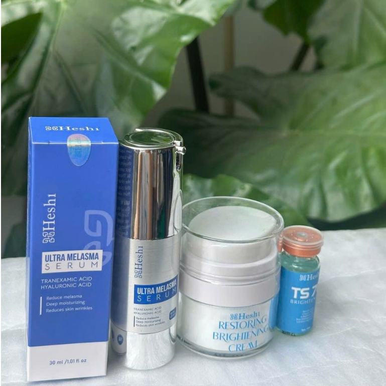 BỘ BA NÁM ĐÊM HESHI - MỜ THÂM NÁM, TRẮNG DA, NGĂN LÃO HÓA