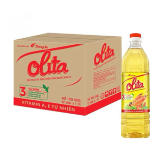 Thùng 12 chai Dầu ăn Olita Tường An chai 1lít