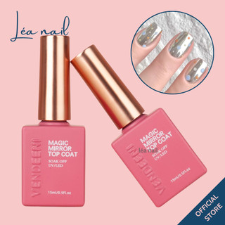 Top bóng chà tráng gương Vendeeni 15ml - Top coat bám bột tráng gương bền màu móng chuyên dụng